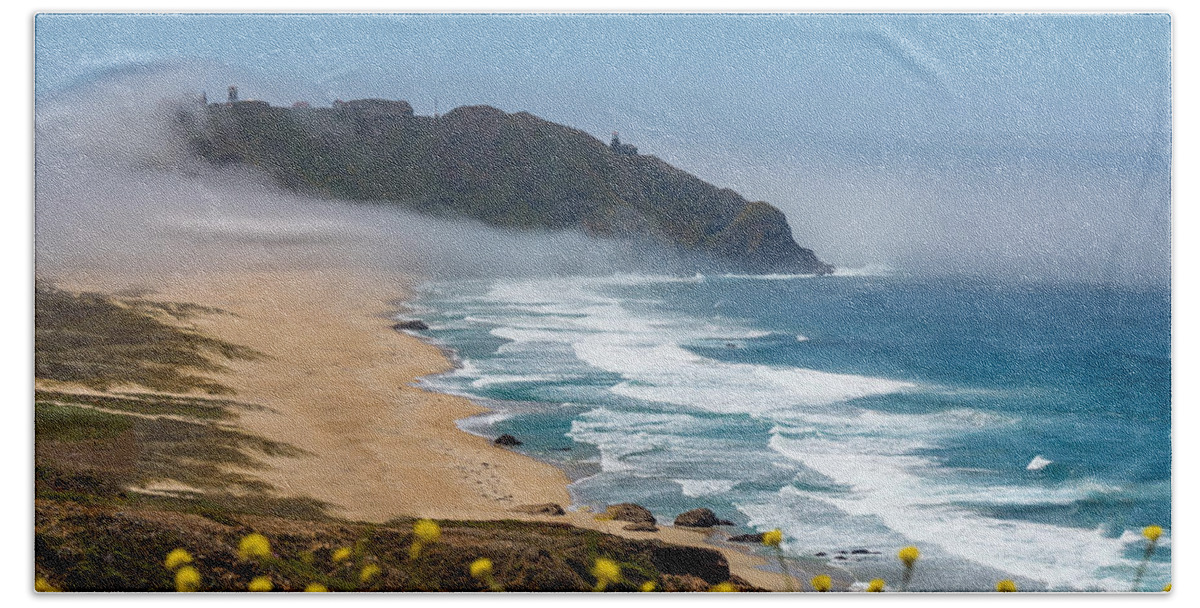 Point Sur Lighthouse Beach Towel featuring the photograph Point Sur Lighthouse by Derek Dean
