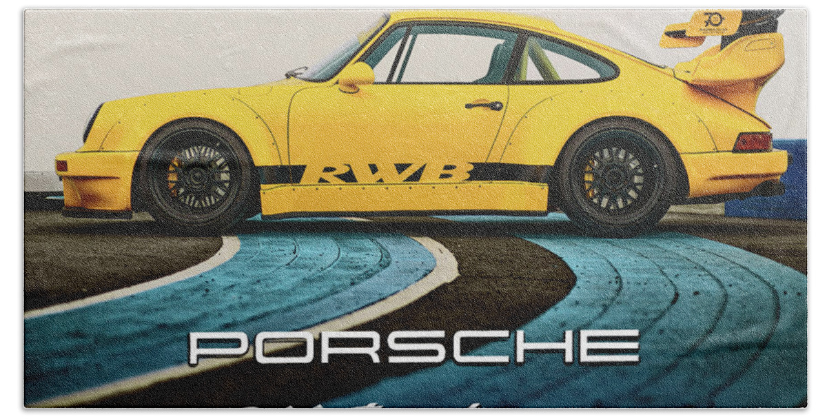 Porsche 911 Carrera Turbo RAUH-Welt Begriff Beach Towel by Benjamin Dupont  - Pixels
