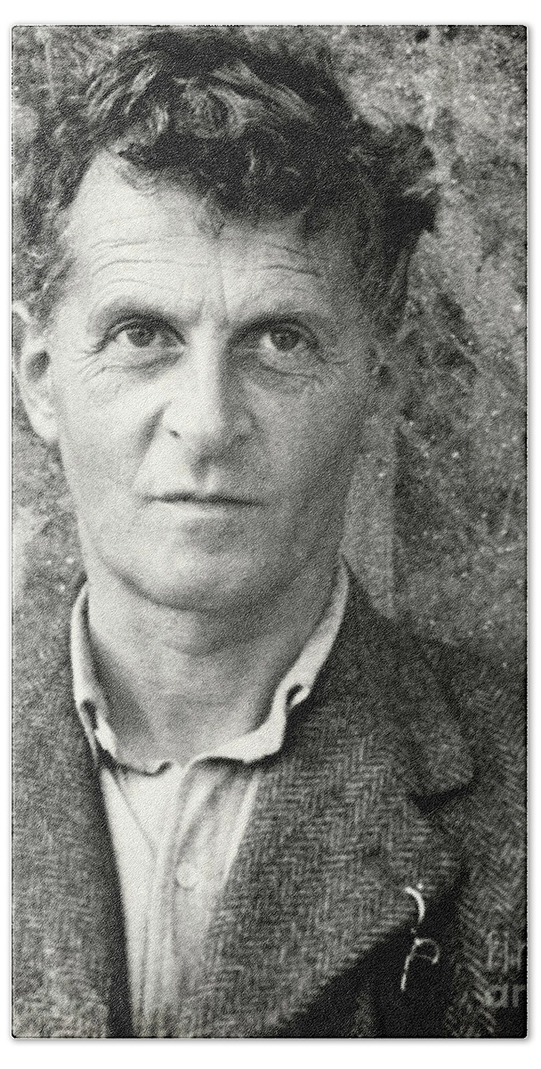 Wittgenstein Beach Towel featuring the photograph Portrait photo of Ludwig Wittgenstein by English School