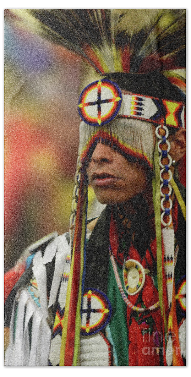 Pride Beach Towel featuring the photograph Pride Of Indigenous Culture 12 by Bob Christopher