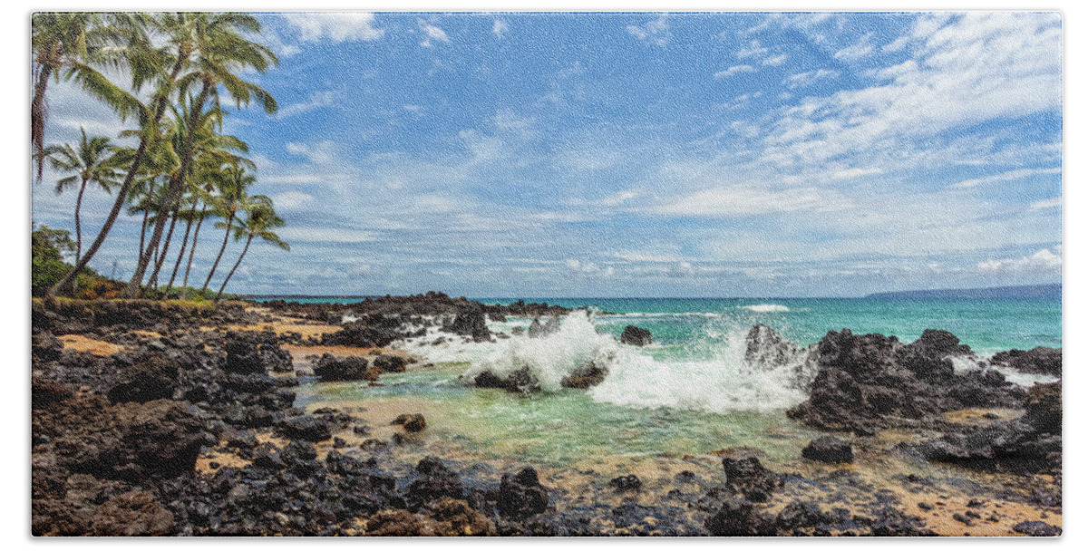 Maui Beachs Beach Towel featuring the photograph Private Maui Beach by Chris Spencer