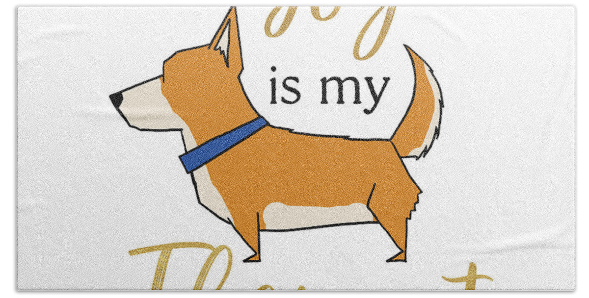 Dog Beach Towel featuring the digital art Puppy Positive V by Hugo Edwins