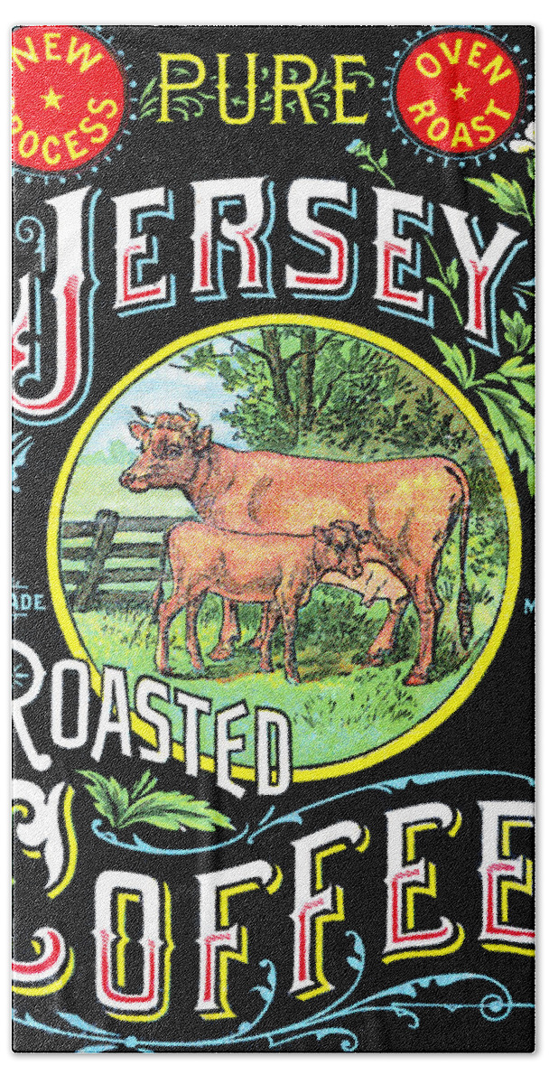 Coffee Beach Towel featuring the painting Pure Jersey Roasted Coffee by Unknown