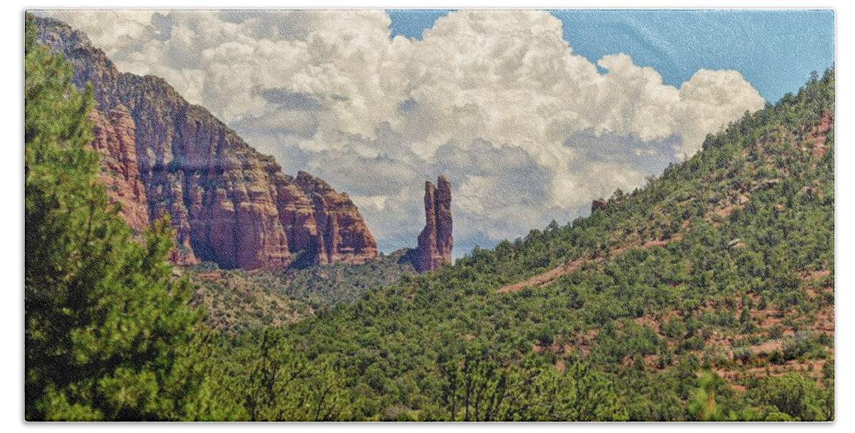 Arizona Beach Towel featuring the photograph Rabbit Ears Butte by Marisa Geraghty Photography
