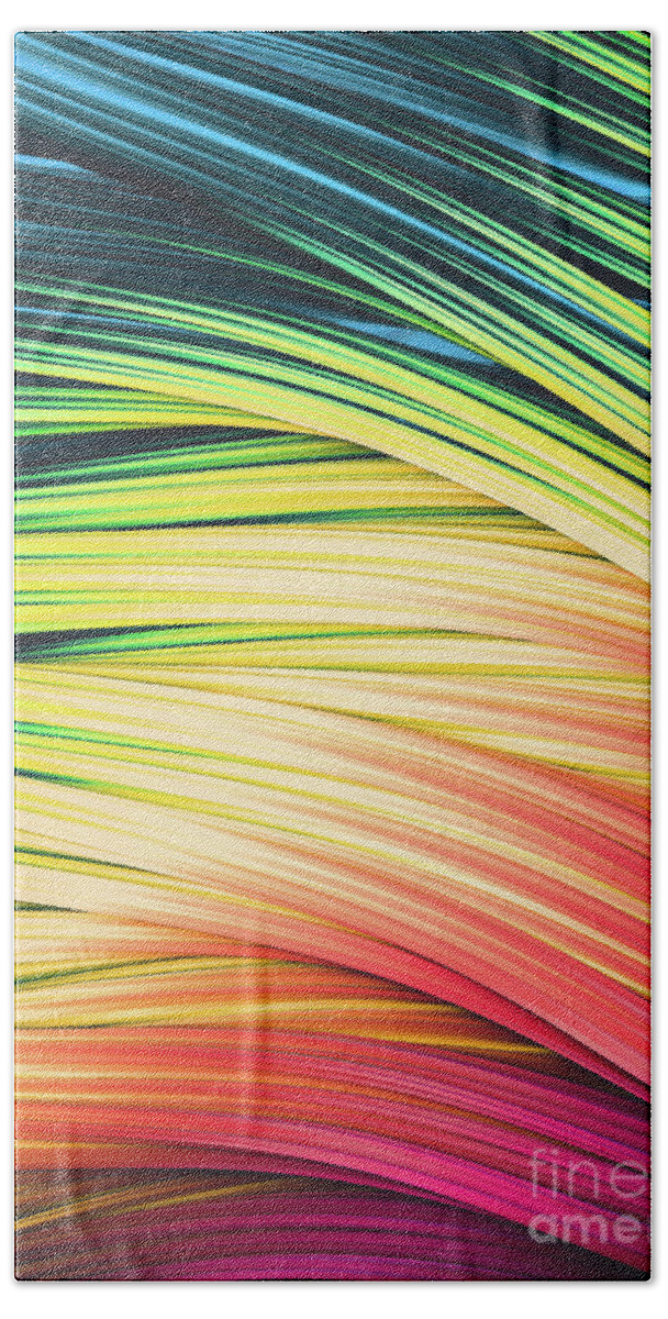 Strands Beach Towel featuring the photograph Rain And Fire. Abstract Strands by Stephen Geisel
