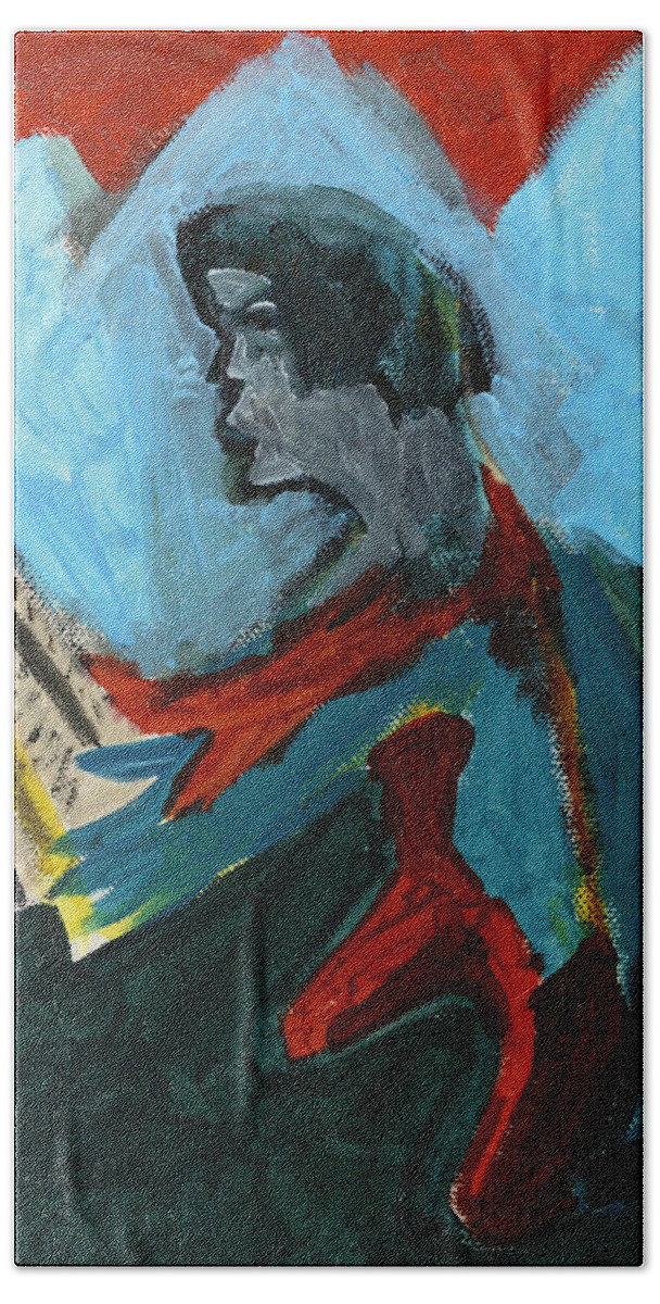Reading Beach Towel featuring the painting Reading by Edgeworth Johnstone