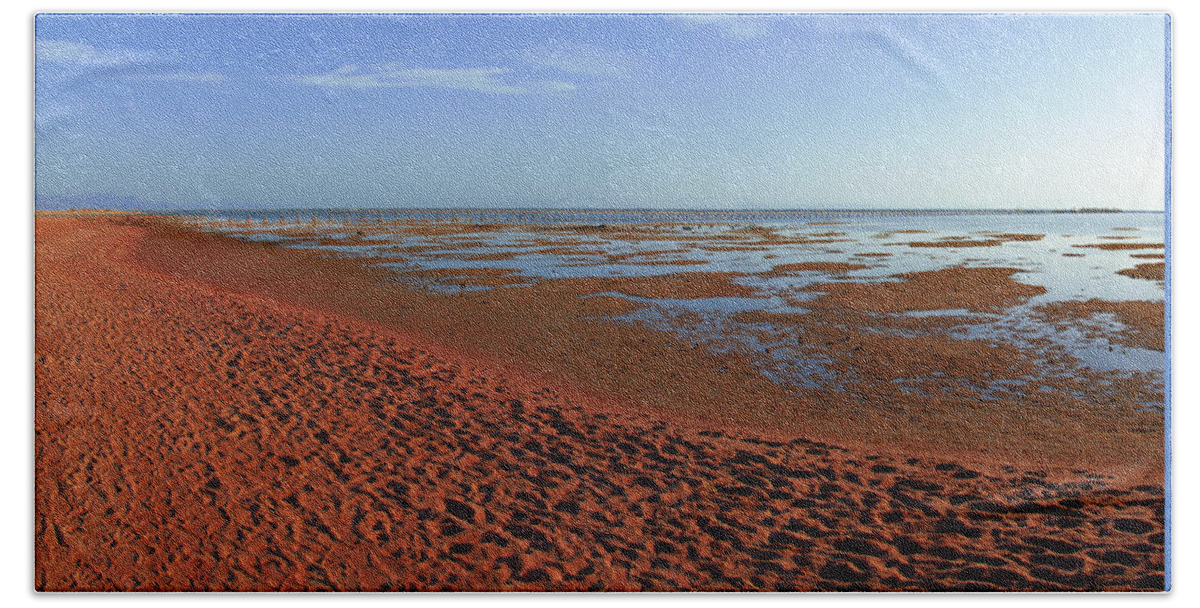 Beach Beach Towel featuring the photograph Red beach by Sun Travels