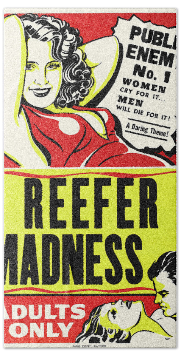 Drug Beach Towel featuring the painting Reefer Madness by Unknown