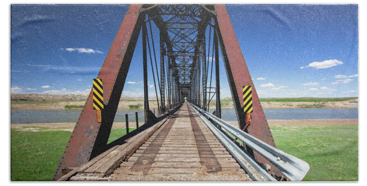 Railroad Bridge Beach Sheet featuring the photograph Repurposed Bridge by Todd Klassy