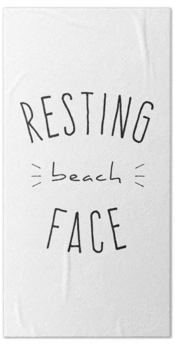 Resting Beach Face Beach Towel featuring the digital art Resting Beach Face by Flippin Sweet Gear