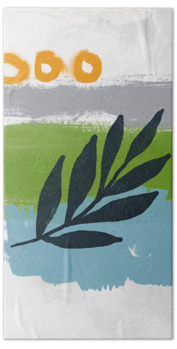 Leaf Beach Towel featuring the mixed media Rising With The Sun 3- Art by Linda Woods by Linda Woods