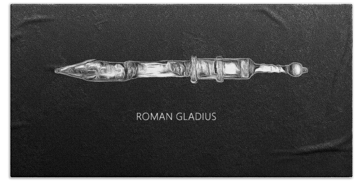 Roman Beach Towel featuring the digital art Roman Gladius by Robert Bissett