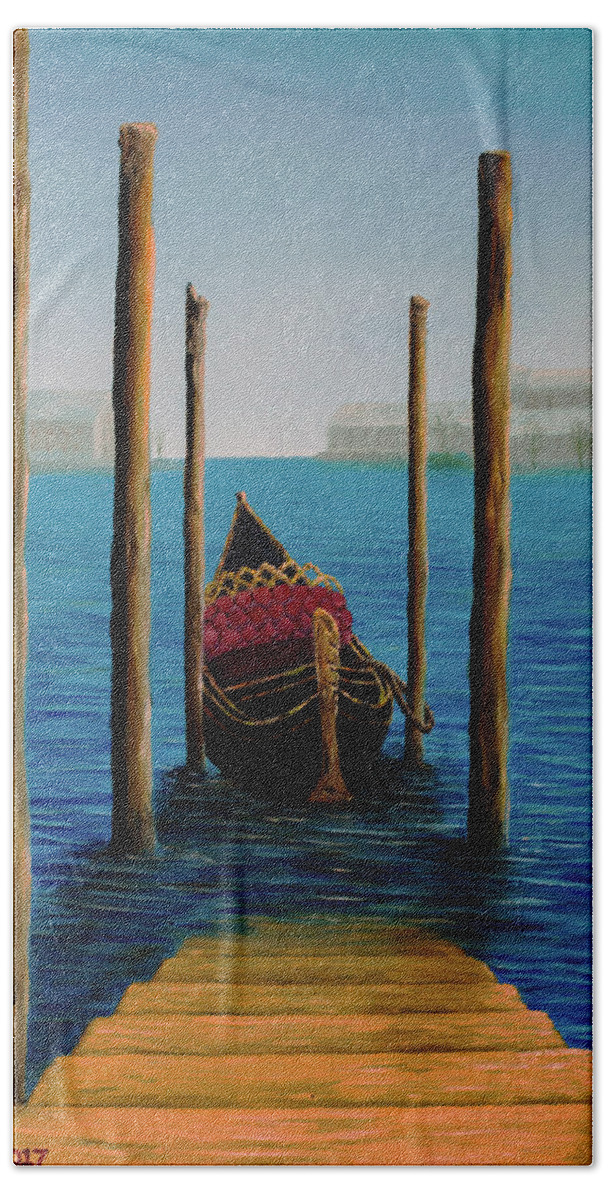 Venice Beach Sheet featuring the painting Romantic Solitude by Renee Logan