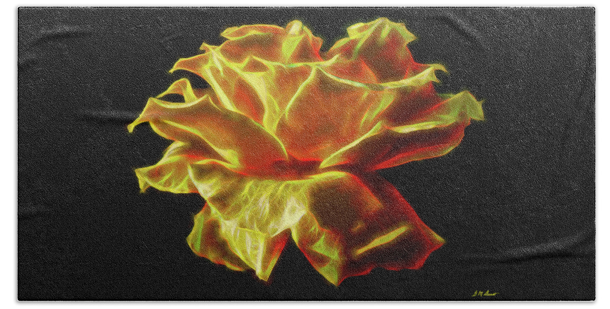 Rose Beach Towel featuring the mixed media Rose Essence by Michael Durst