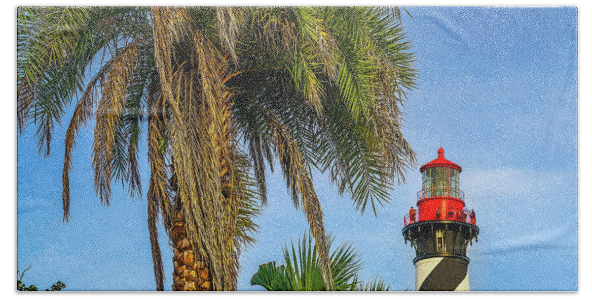Estock Beach Towel featuring the photograph Saint Augustine Lighthouse by Laura Zeid