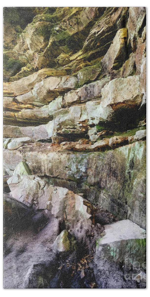 Erosion Beach Towel featuring the photograph Sandstone Layers by Phil Perkins