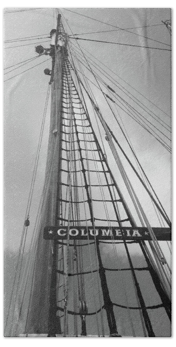 Schooner Beach Towel featuring the photograph Schooner Columbia by Tina Aye
