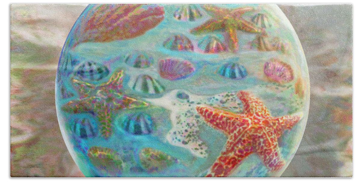 Sea Shells Beach Towel featuring the digital art Sea of Shells by Robin Moline