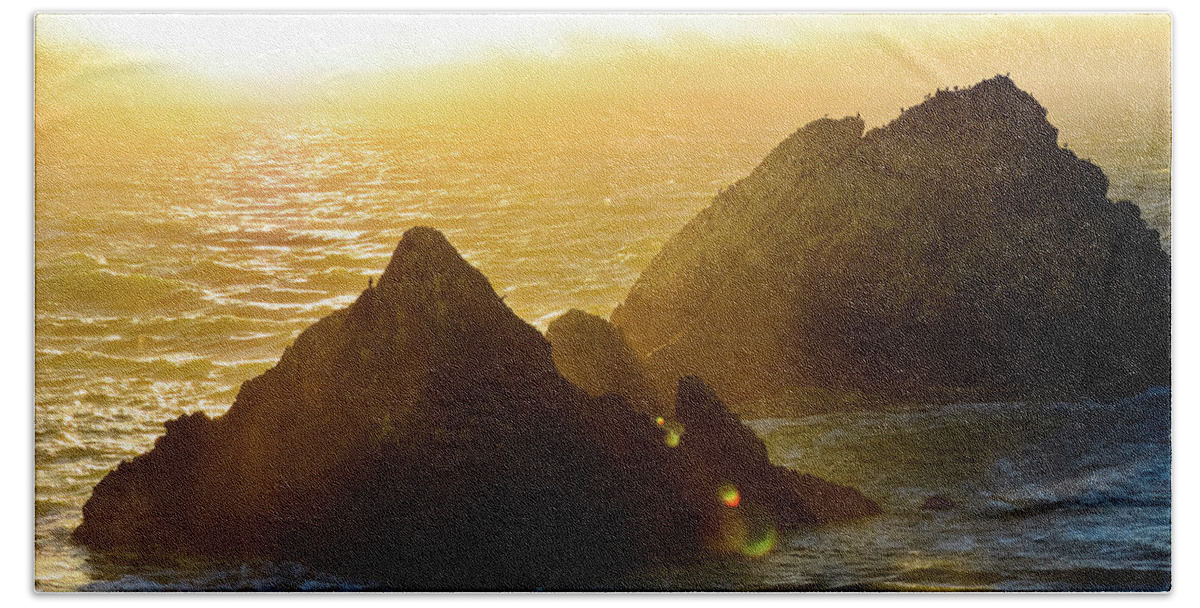 San Francisco Beach Towel featuring the photograph Seal Rocks San Francisco by Kyle Hanson