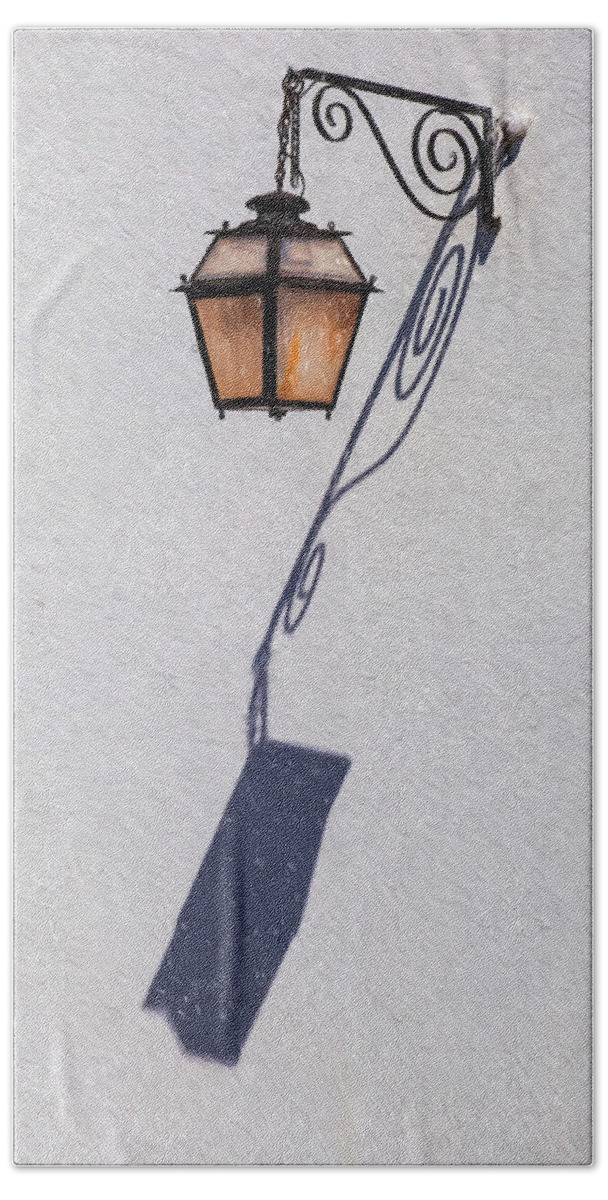 Lamp Beach Towel featuring the photograph Shadow Lamp by David Letts