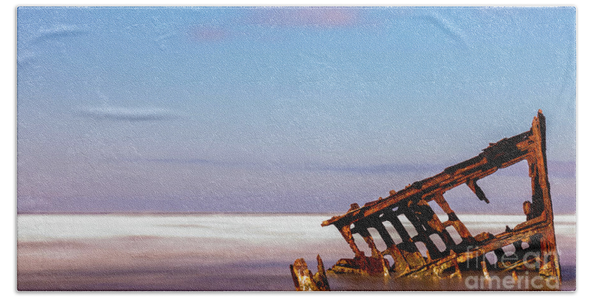 Ship Beach Towel featuring the photograph Ship Wreck by Dheeraj Mutha