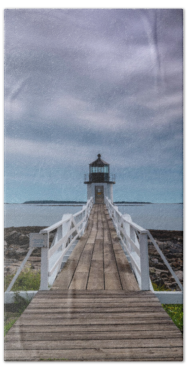 Maine Beach Towel featuring the photograph Simply Maine At Marshall Point by Robert Fawcett