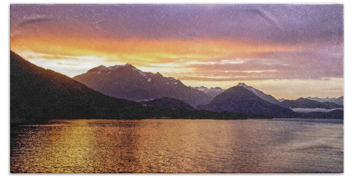 Alaska Beach Sheet featuring the photograph Sitka Sunrise by Dawn Richards