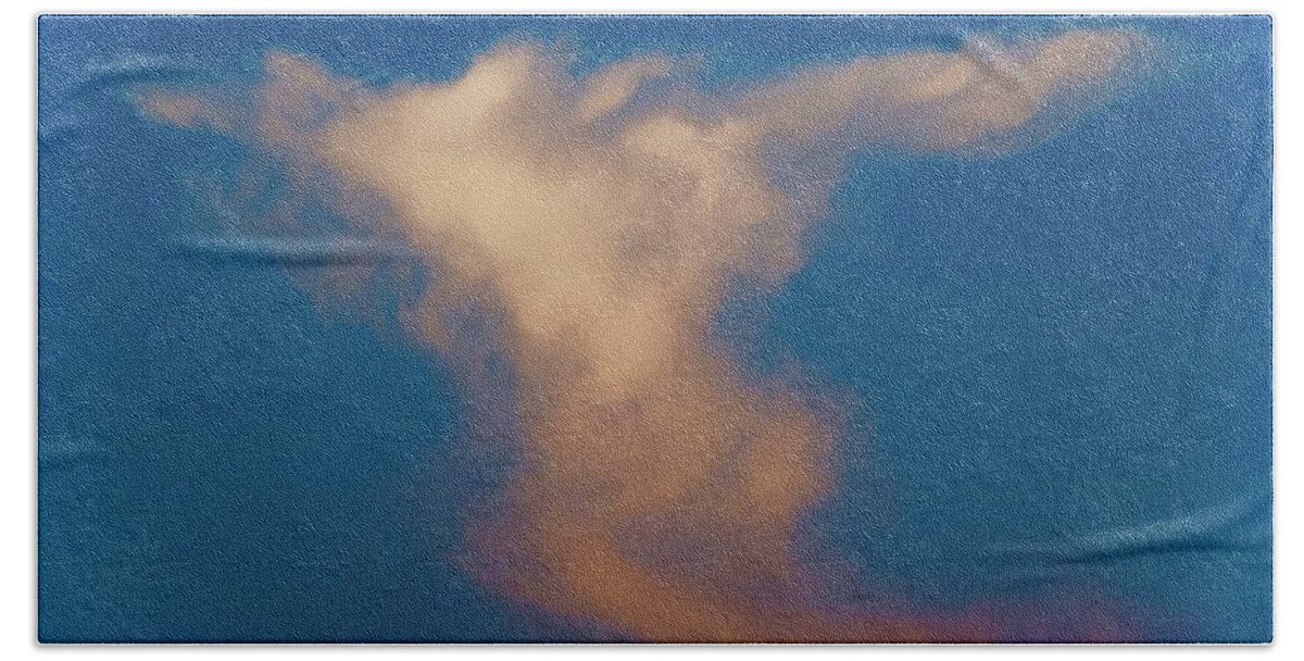 Cloud Beach Towel featuring the photograph Sky Angel by Debra Grace Addison
