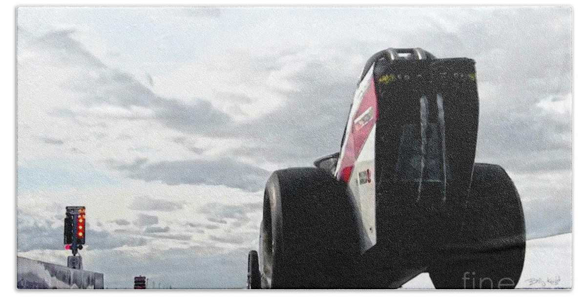 Dragster Beach Towel featuring the photograph Slingshot Dragster by Billy Knight