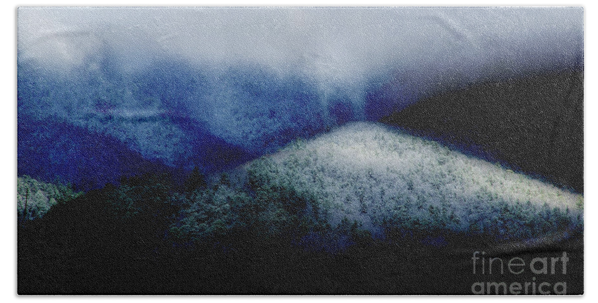 Smoky Mountains Beach Towel featuring the photograph Smoky Mountain Abstract by Mike Eingle