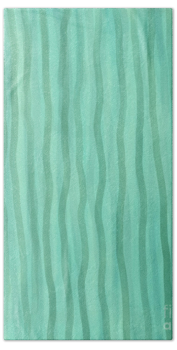 Soft Green Lines Beach Towel featuring the digital art Soft Green Lines by Annette M Stevenson