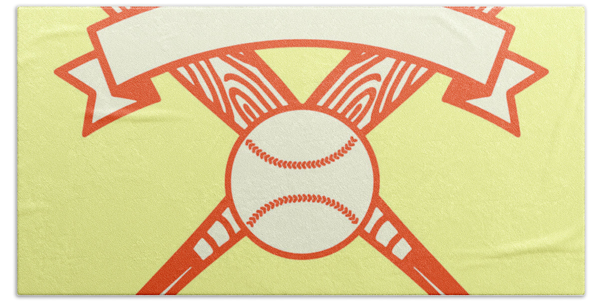 Ad Beach Towel featuring the drawing Softball Banner by CSA Images