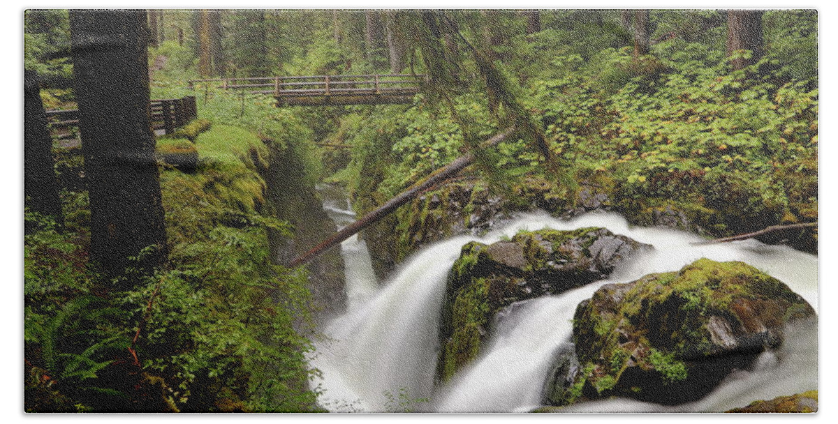 Creek Beach Towel featuring the photograph Sol Duc into the Chasm by David Andersen