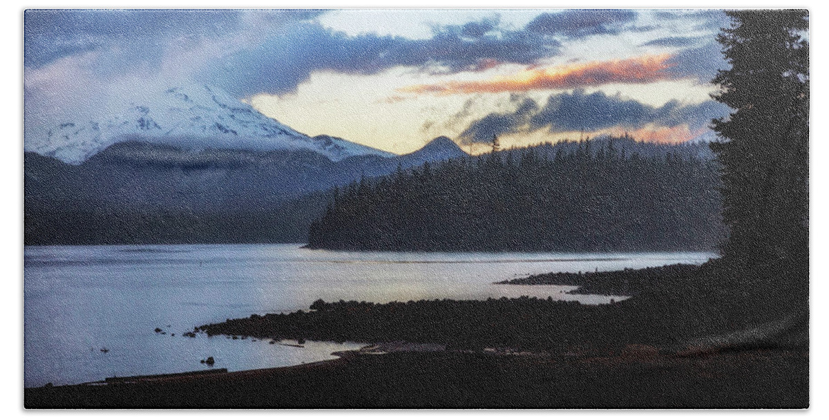 Spring Beach Towel featuring the photograph Spring Storm Elk Lake by Cat Connor