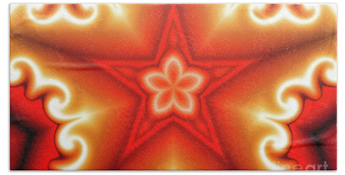 Star Beach Towel featuring the digital art Starflower by Bill King