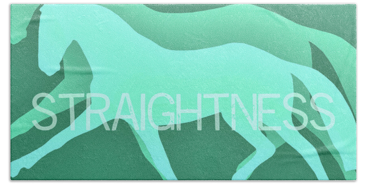 Acceptance Beach Sheet featuring the photograph Straightness Negative by Dressage Design