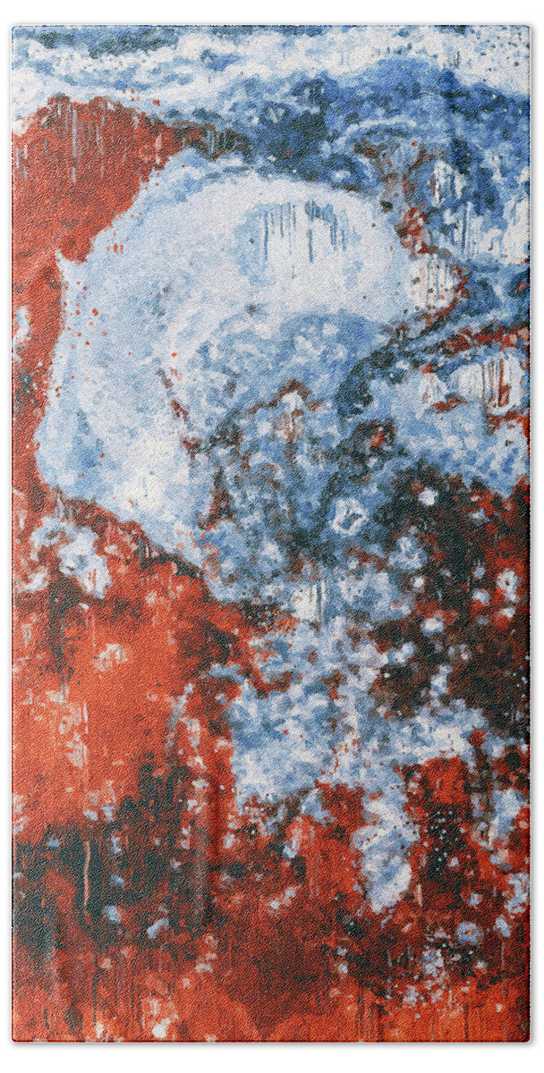 Stream Of Consciousness Beach Towel featuring the painting Stream of Consciousness - 02 by AM FineArtPrints