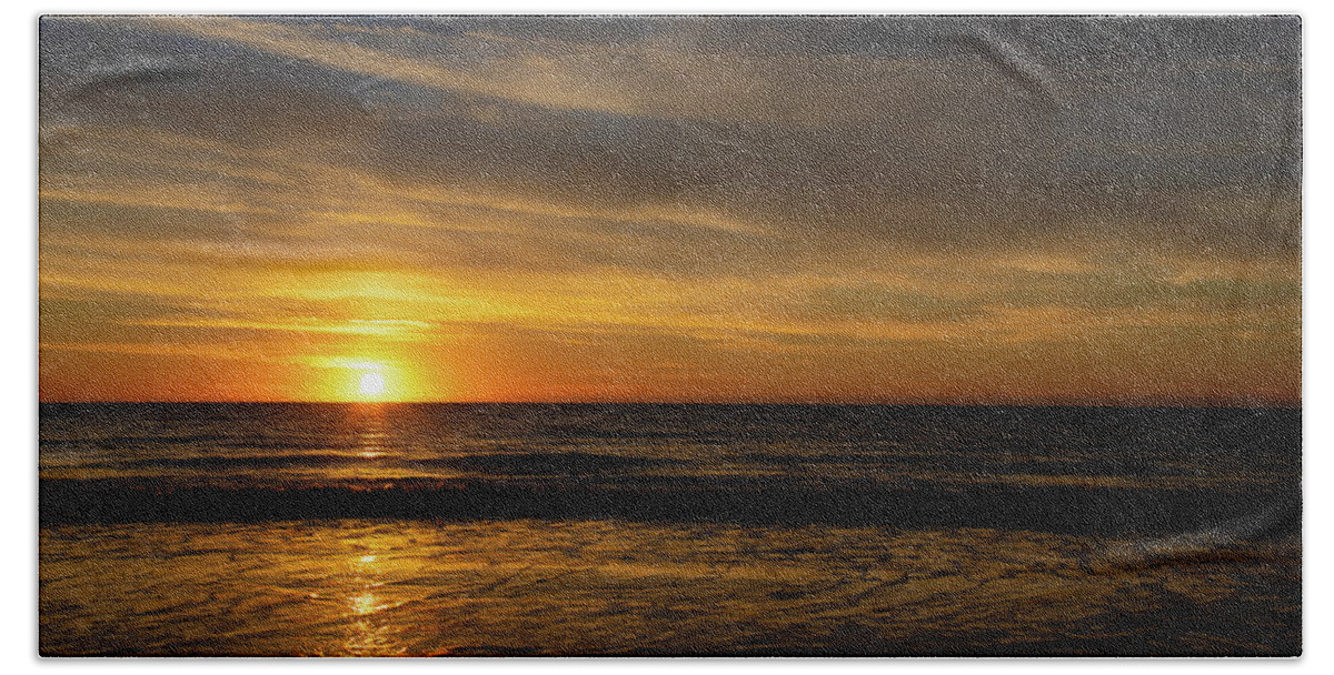 Sunrise Beach Towel featuring the photograph Sunrise Over Hilton Head No. 0358 by Dennis Schmidt