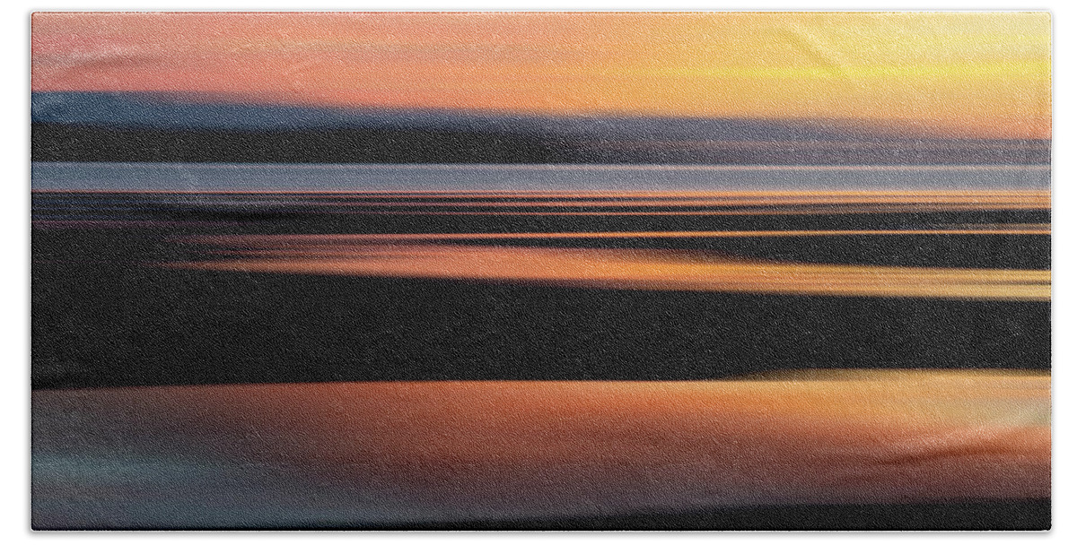 Rathtrevor Beach Sunrise Abstract Beach Towel featuring the photograph Sunrise Surprise Rathtrevor Beach 2 by Bob Christopher