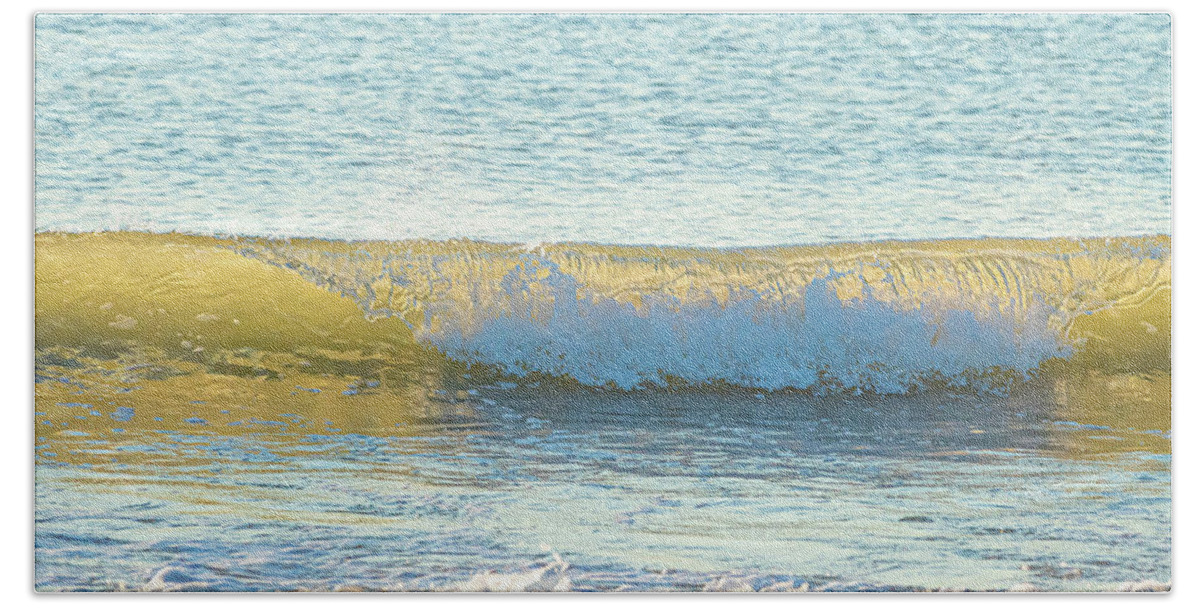 Sunrise Beach Towel featuring the photograph Sunrise Waves by Donna Twiford