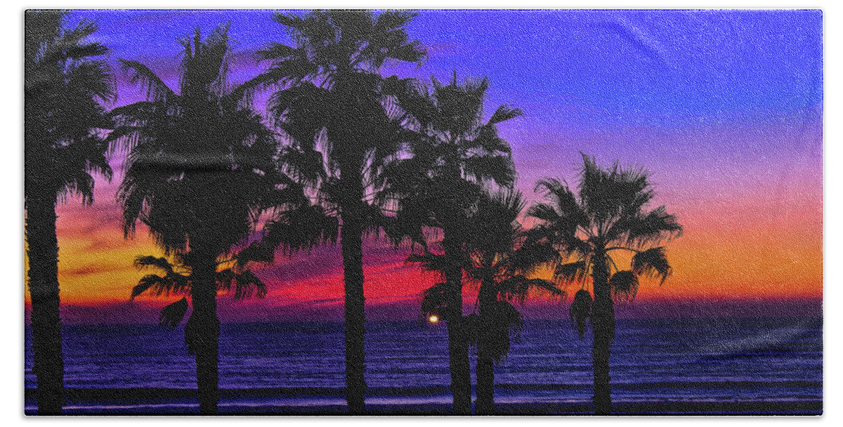 Sunset Beach Towel featuring the photograph Sunset from the Ocean Park Inn by Robert Bellomy
