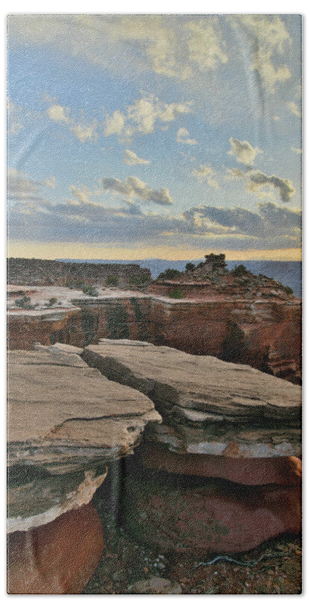 Canyonlands National Park Beach Towel featuring the photograph Sunset on Smors Rocks in Canyonlands by Ray Mathis