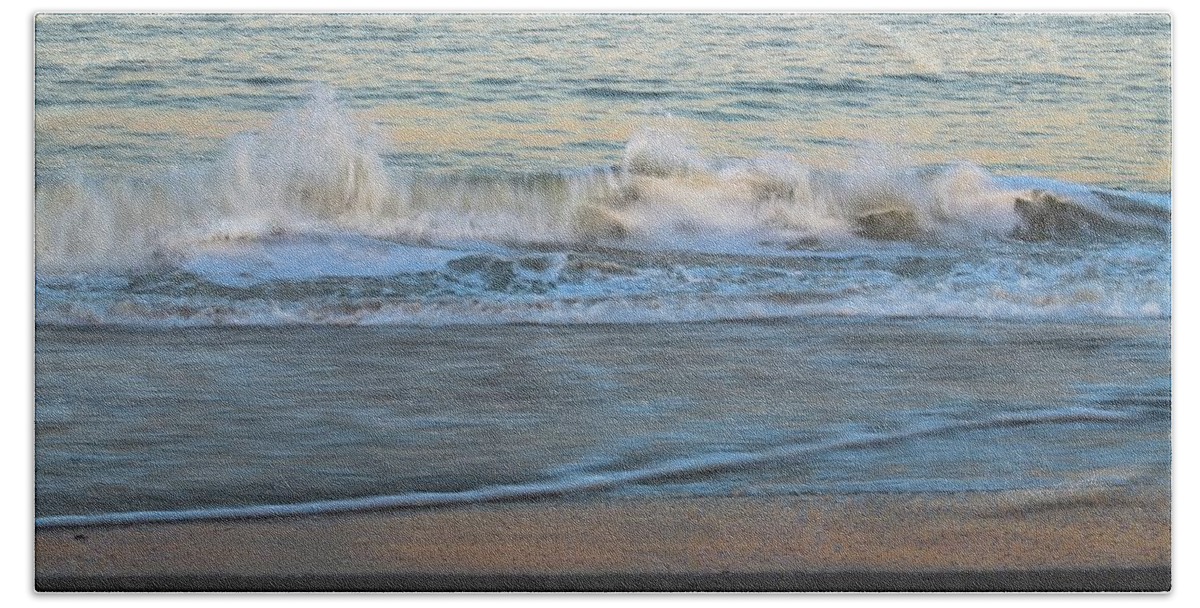 Crashing Beach Towel featuring the photograph Sunset Wave 8 Vero Beach Florida by T Lynn Dodsworth