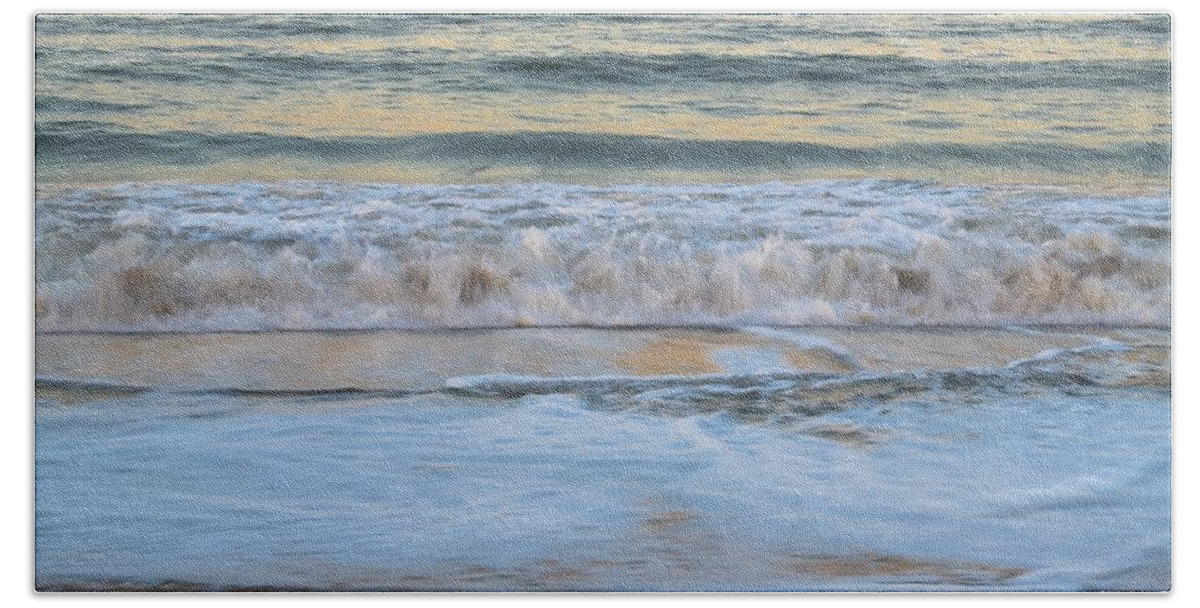Landscape Beach Towel featuring the photograph Sunset Wave 9 Vero Beach Florida by T Lynn Dodsworth