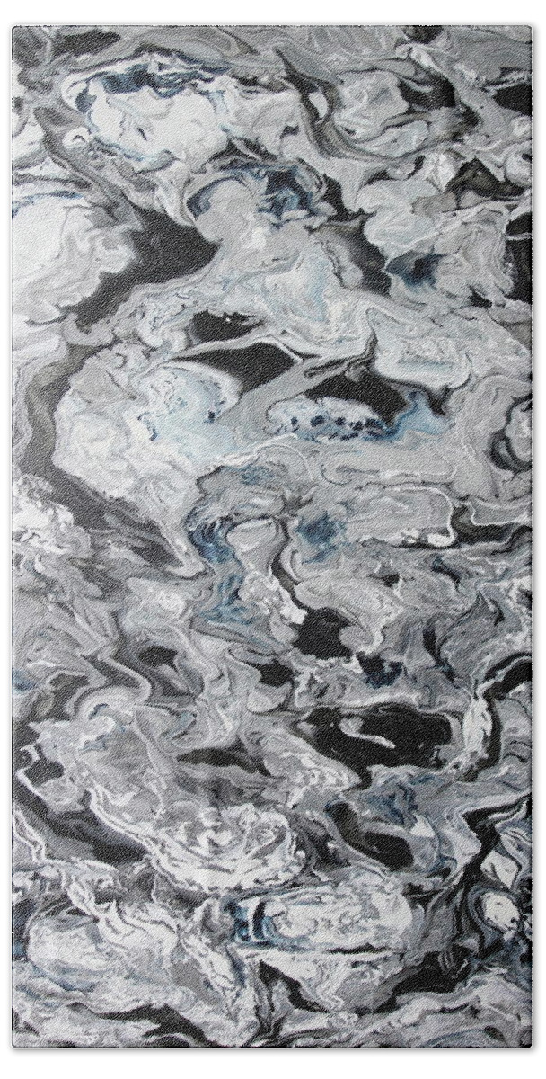 Abstract Beach Towel featuring the painting Surface 8 by Madeleine Arnett