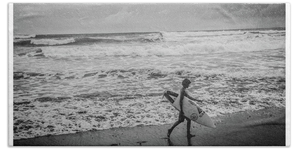 Surfer Beach Towel featuring the photograph Surfer Boy by Tito Slack