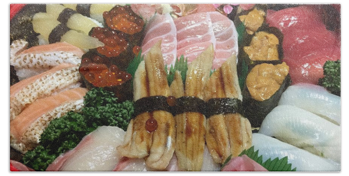 Japan Beach Towel featuring the photograph Sushi by Ana Mochi