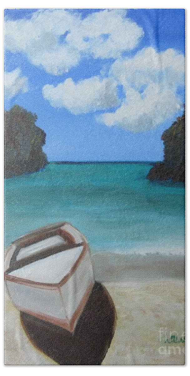 Water Beach Sheet featuring the painting Take Me Away by Laurie Morgan