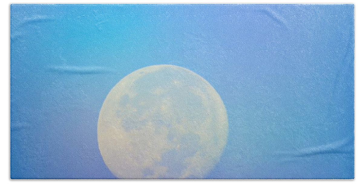 Arizona Beach Sheet featuring the photograph Taurus Almost Full Moon Blend by Judy Kennedy