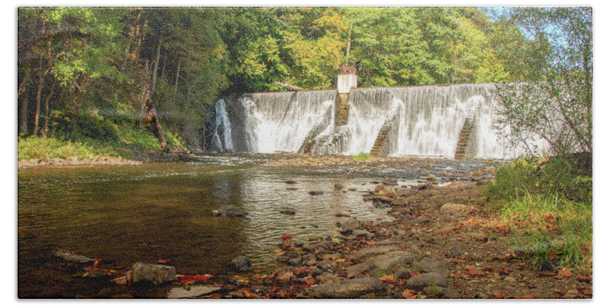 Taylor Falls Beach Sheet featuring the photograph Taylor Falls At Lake Solitude by Kristia Adams